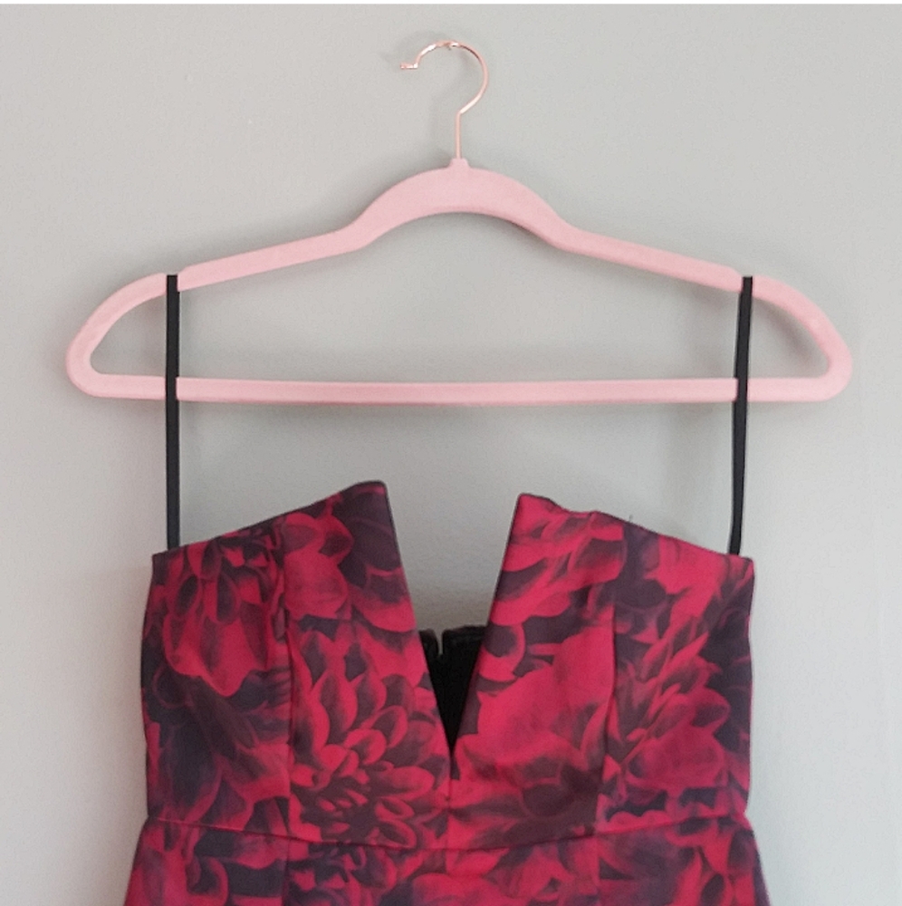 NWT Revolve NBD Floral Strapless Slit Dress - Picture 4 of 8